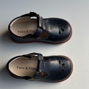 Felix & Flora Navy Kids Dress Shoes - Size Toddler 7
